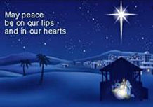 A Christmas message and Nativity Scene